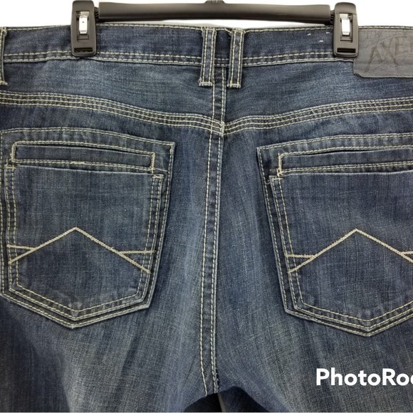 TK Axel Treadwell Relaxed Straight Leg Men's  Blue Denim Jeans  Sz 38 x 32 - Picture 1 of 9